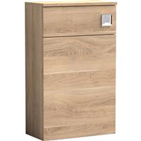 Nuie Arno Compact Floor Standing WC Unit Only 500mm Bleached in Oak MFC