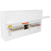 Axiom Metal High Integrity Dual RCD + 12 MCBs Consumer Unit 15 Way