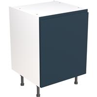 Kitchen Kit Ready Made J-Pull Kitchen Cabinet Base Unit Ultra Matt 600mm in Indigo Blue