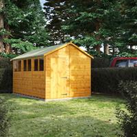 Power Apex Shed 12' x 8' in Natural Timber