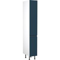 Kitchen Kit Flatpack J-Pull Kitchen Cabinet Pull Out Tall Larder Unit Ultra Matt 300mm in Indigo Blue MFC