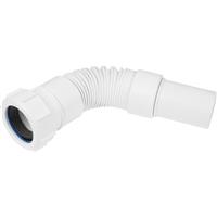 McAlpine Flexi Waste Connector 1 1/4" Uni Outlet x Plain Spigot FLEXCON5 in White Plastic
