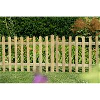 Forest Garden Pressure Treated Ultima Pale Picket Fence Panel 6' x 3' (3 Pack) in Natural Timber