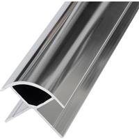 Mermaid Laminate Shower Wall Panel Trims External Corner in Polished Silver