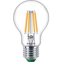 Philips LED Ultra Efficient Lamp E27 A60 4W 2700K in Clear Glass