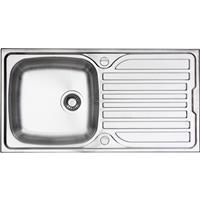 Maine Reversible Stainless Steel Kitchen Sink & Drainer Single Bowl in Silver