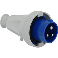 Axiom Industrial Watertight Plug IP67 240V 16A in Blue