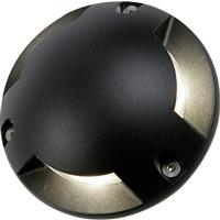 Zink Scout LED Surface Mount Ground Light IP67 3 x 1w Aluminum in Black Aluminium