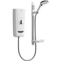 Mira Advance Thermostatic Electric Shower 9.8kW in White Stainless Steel