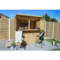 Forest Garden Shiplap Pent Garden Bar 6' x 3' in Natural Timber