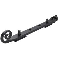 Old Hill Ironworks Curly Tail Casement Stay 305mm in Black Cast Iron
