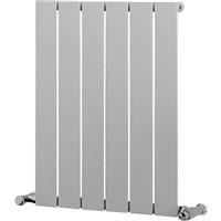 Ximax Oxford Single Designer Radiator 600 x 445 1058Btu in Silver Steel