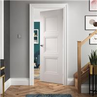 JB Kind Catton 3P Primed Internal Door FD30 44 x 1981 x 762mm in White Mdf