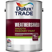 Dulux Trade Weathershield Smooth Masonry Paint 5L Pure Brilliant in White