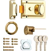 Traditional Nightlatch Brass Standard in Gold