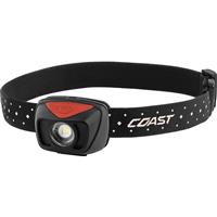 Coast PS60 Stormproof Wide Angled Head Torch 400lm in Black ABS With Elasticated Headband