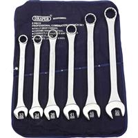 Draper Heavy Duty Long Pattern Metric Combination Spanner Set 6 Piece Steel