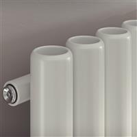 Ximax Devon Round Tube Designer Radiator 1500 x 585mm 4642Btu in White Steel