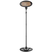 Airmaster Quartz Pedestal Heater 2000W in Black Steel