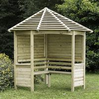 Forest Garden Venetian Corner Arbour 250cm (h) x 233cm (w) x 161cm (d) Timber