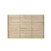 Forest Garden Pressure Treated Contemporary Slatted Fence Panel 6' x 4' (3 Pack) in Natural Timber
