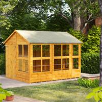 Power Apex Potting Shed 10' x 8' - Double Doors in Natural Timber