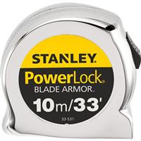 Stanley Micro Powerlock Tape Measure 10m/33' in Yellow Steel
