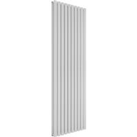 Azur Nero Duplex Designer Oval Tube Radiator 1800 x 600mm 5853Btu in White Steel