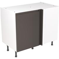 Kitchen Kit Flatpack J-Pull Kitchen Cabinet Base Blind Corner Unit Ultra Matt 1000mm in Graphite MFC