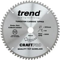 Trend Craft Circular Saw Blade 305 x 64T x 30mm CSB/CC30564