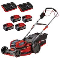 Einhell PXC 36V Professional Brushless Steel Deck Cordless Lawn Mower 52cm 4 x 5.2Ah in Red