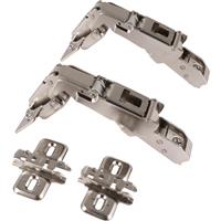 Blum Sprung Concealed Hinge 170deg Cliptop Overlay (2 Pack) in Silver Steel