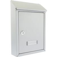 Burg-Wachter Avon Post Box in Silver Galvanised Steel