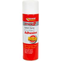Everbuild Stick2 Contact Adhesive 500ml Spray Rubber