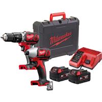 Milwaukee M18 BPP2C-502C Heavy Duty Twin Pack 2 x 5.0Ah in Red Steel