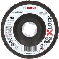Bosch Angled Flap Disc 115mm x 40G X-LOCK Aluminium Oxide