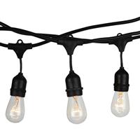V-TAC LED String Lights E27 15m in Black Rubber
