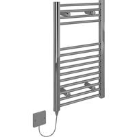 Kudox Electric Pre-Filled Flat Towel Radiator 700 x 400mm 150W in Chrome Steel