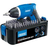 Draper Cordless Screwdriver 3.6V in Blue Polycarbonate