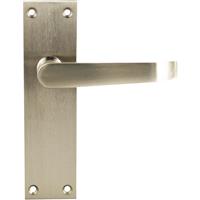 Lockworks Victorian Straight Door Handle Latch Satin Nickel (Pair) in Chrome