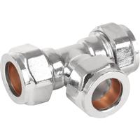 Made4Trade Compression Equal Tee Plated 15mm in Chrome