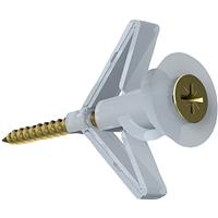 Deltaleigh Driva-Loc Plasterboard Fixing (50 Pk) in White/Yellow Pass