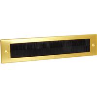 Stormguard Flushback Brush Letter Plate in Gold Aluminium