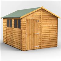 Power Overlap Apex Shed 10' x 8' in Natural Timber