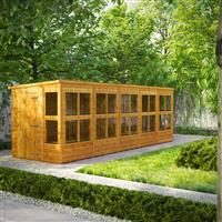 Power Pent Potting Shed 20' x 6' in Natural Timber