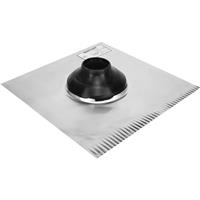 McAlpine RS1 Aluminium Roof Flashing 18" x 18" for 4"/110mm pipe in Silver Rubber