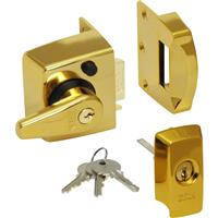 ERA BS High Security Nightlatch Brass Effect Narrow in Gold