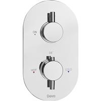 Deva Newton Thermostatic One Outlet Concealed Shower Valve in Chrome Brass