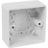 Scolmore Click Click Mode Moulded Box 1 Gang 35mm in White Plastic
