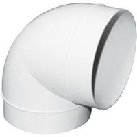 Airvent Round 90 Degree Bend 100mm in White Hips